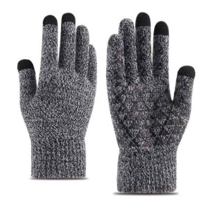  Unisex Winter Knit Thermal Fleece Anti-Slip Texting Gloves