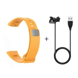  Huawei Band 2/Pro USB Charger + Silicone Strap Combo - Orange